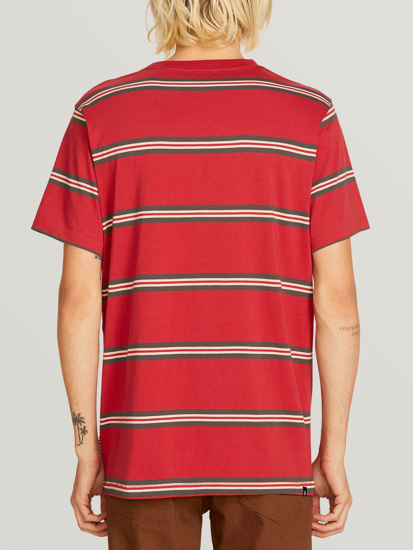 Beauville Crew T-Shirt - Burgunderrot