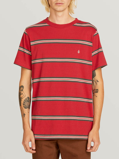 Beauville Crew T-Shirt - Burgunderrot