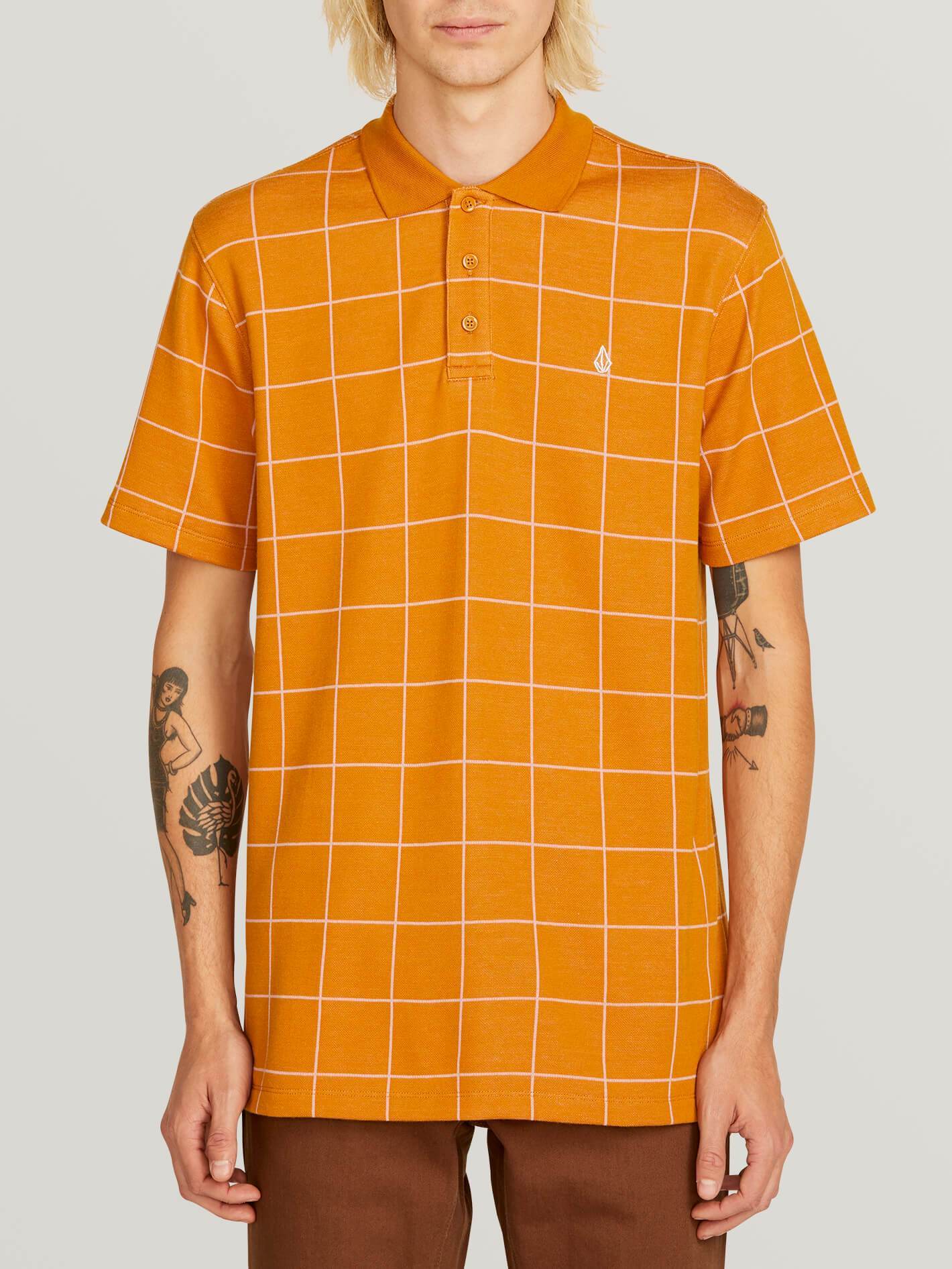 Wowzer Plaid Polo - Camel