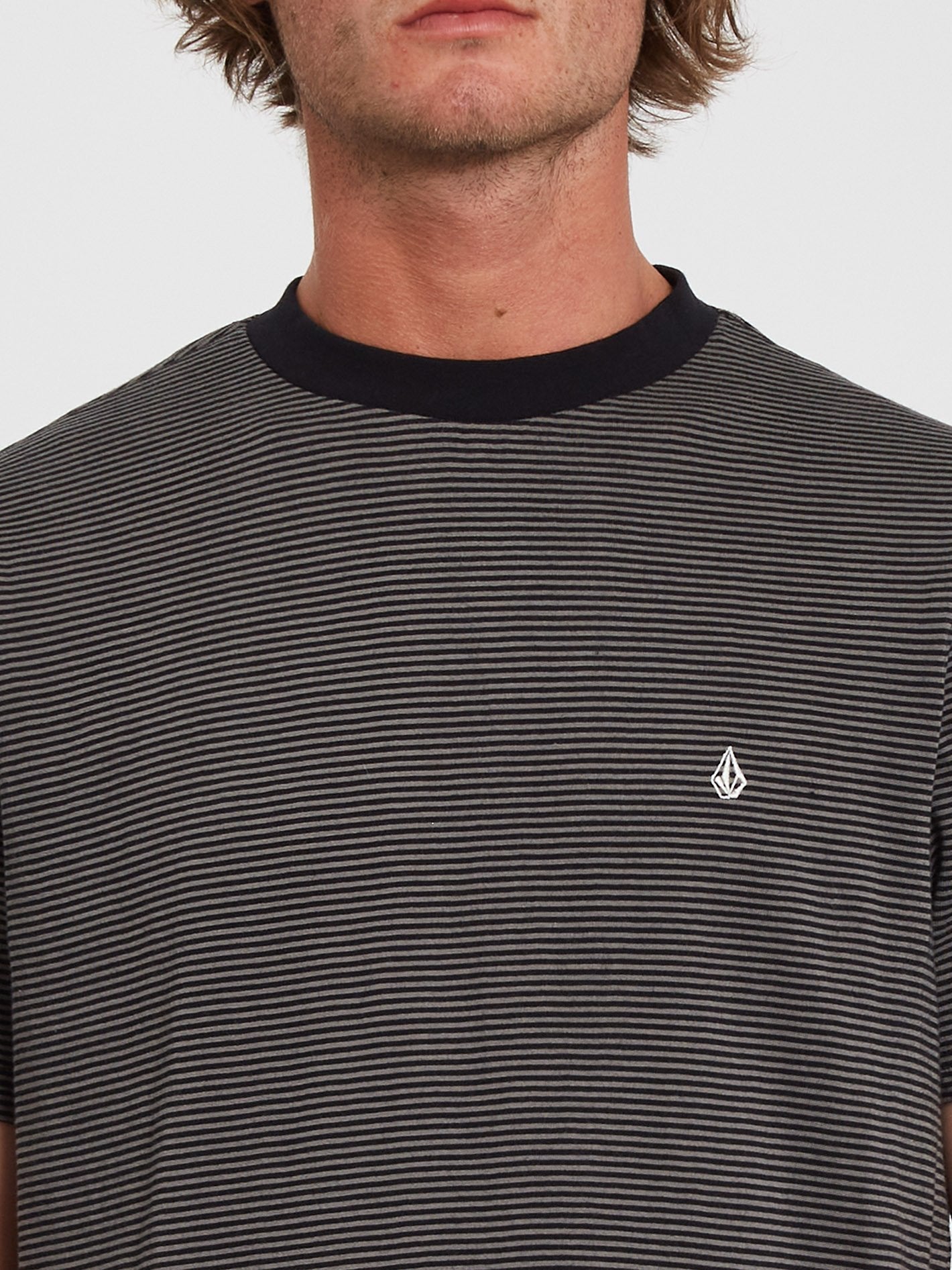 T-shirt Slated Stripe - BLACK