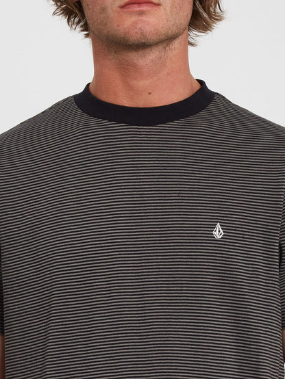 T-shirt Slated Stripe - BLACK
