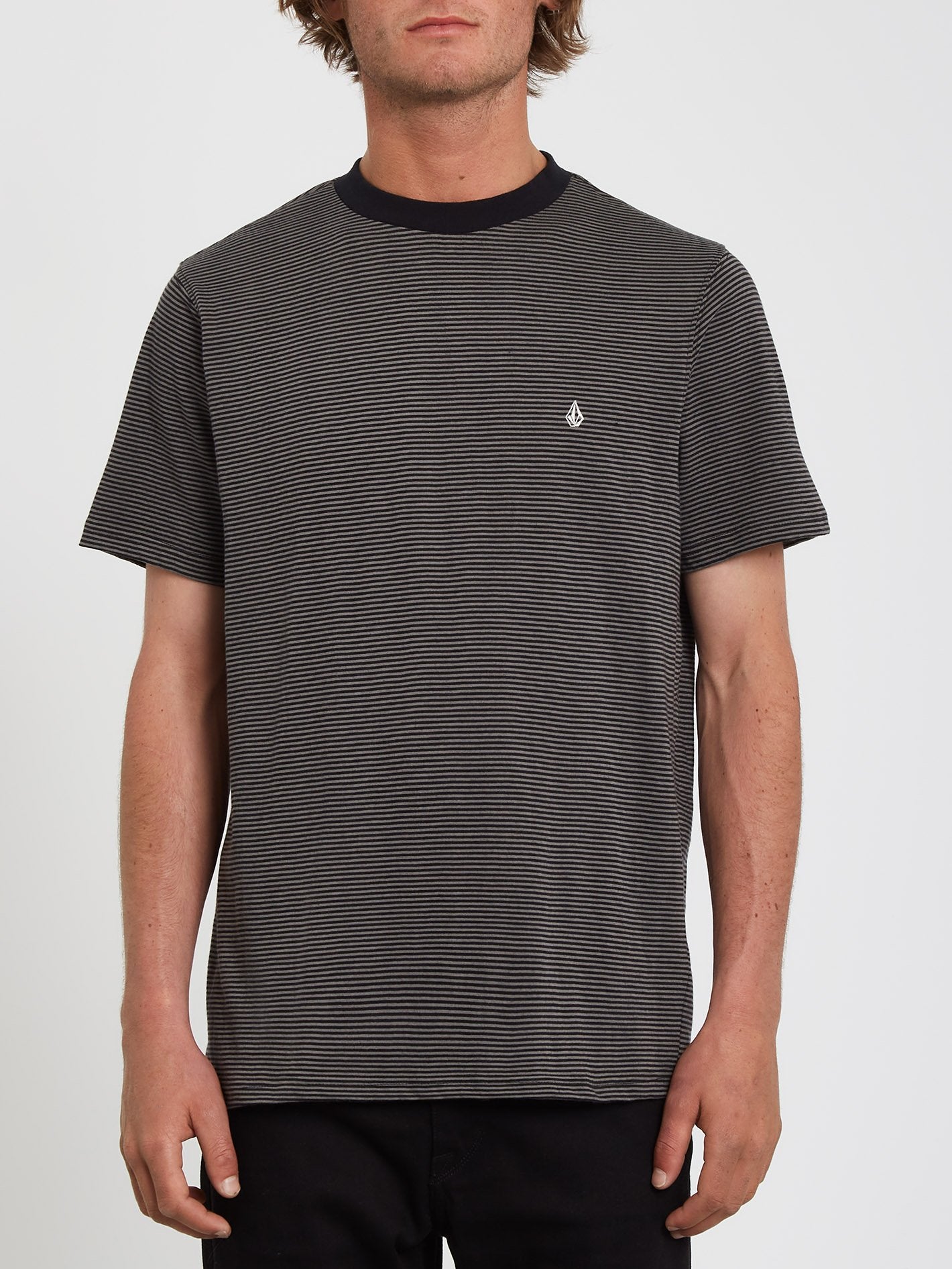 T-shirt Slated Stripe - BLACK
