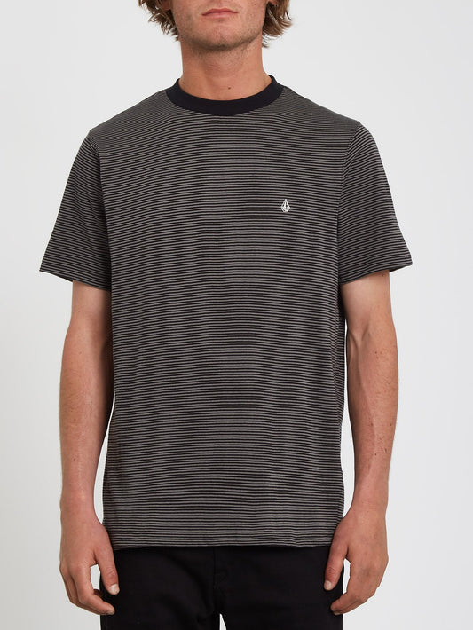 T-shirt Slated Stripe - BLACK