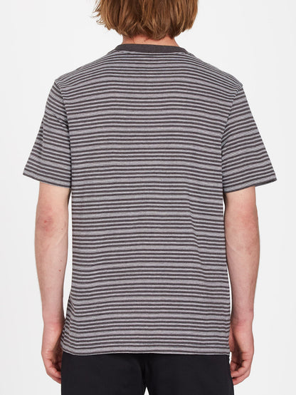 Static Stripe T-shirt - BLACK