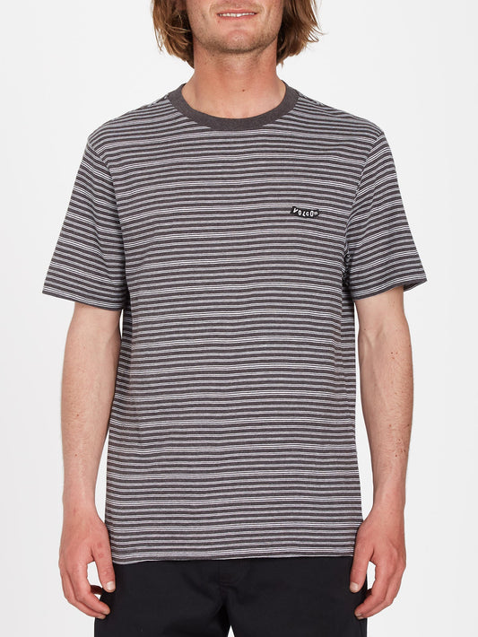 T-Shirt mit statischen Streifen – SCHWARZ