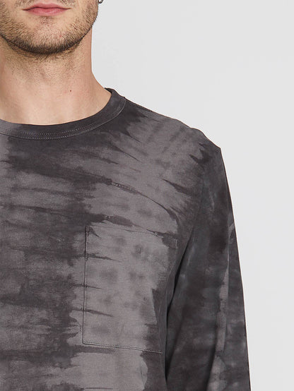 Chill Dye T-shirt à manches longues - BLACK