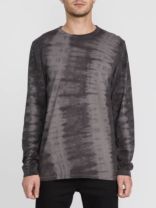 Chill Dye Langarm-T-Shirt – SCHWARZ