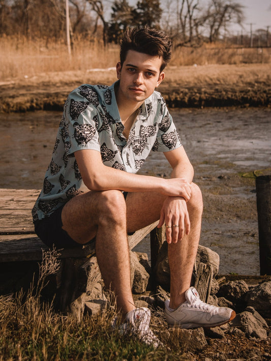 Chemise OBX John B - BLUE FOG