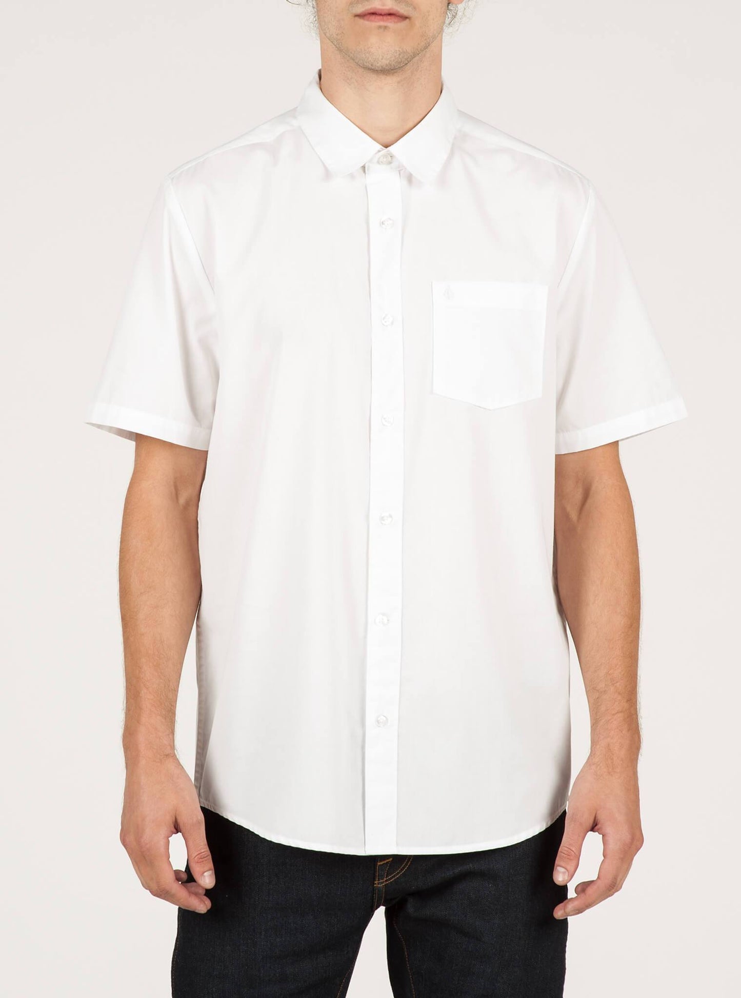 Everett Solid Short Sleeve Shirt - White