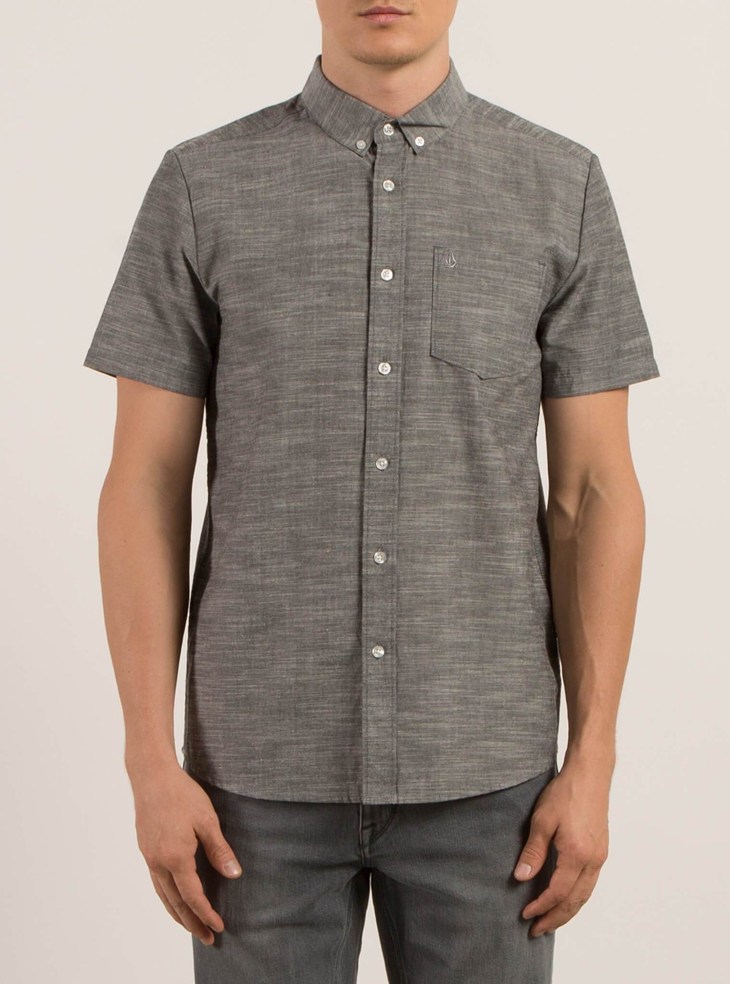 Everett Oxford Short Sleeve Shirt - Black