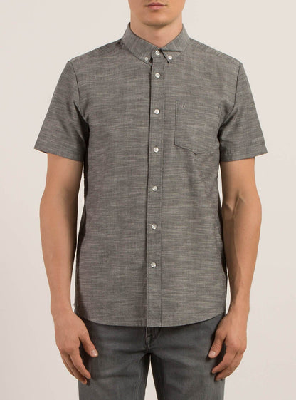 Everett Oxford Short Sleeve Shirt - Black
