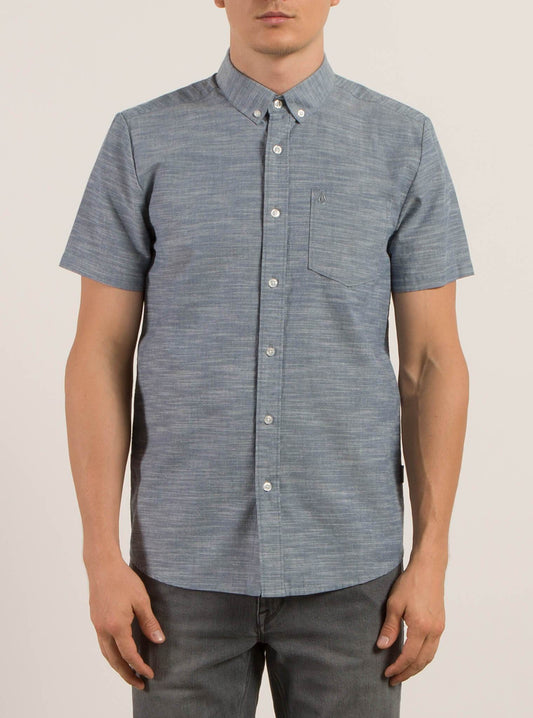 Chemise manches courtes Everett Oxford - Smokey Blue