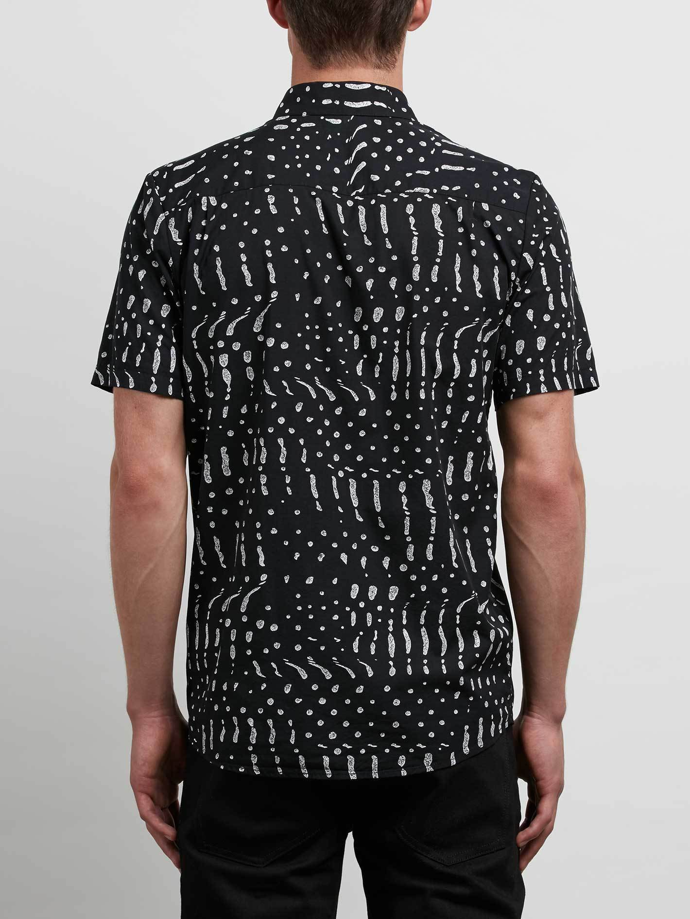 Drag Dot Short Sleeve Shirt - Black