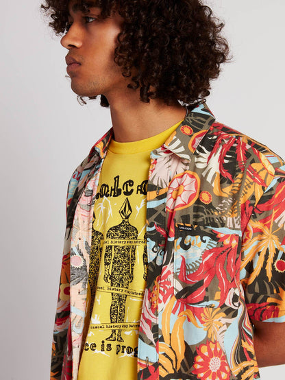 Psych Floral Shirt - Army