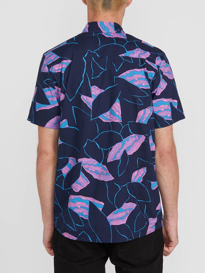 Secret Leaf Shirt - BLAU SCHWARZ