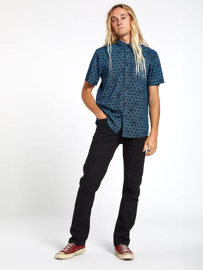 Sun Medallion Shirt - BLACK