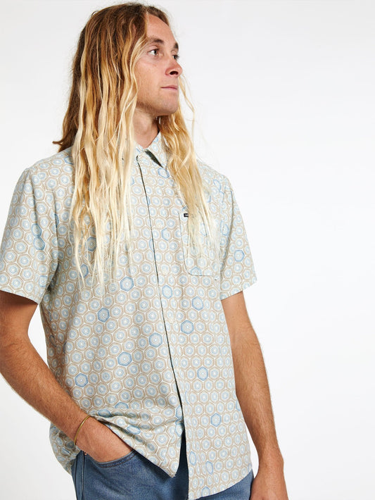 Sonnenmedaillon-Shirt - HARZBLAU