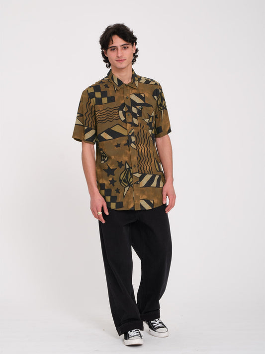 Hand Geo Shirt - SERVICEGRÜN