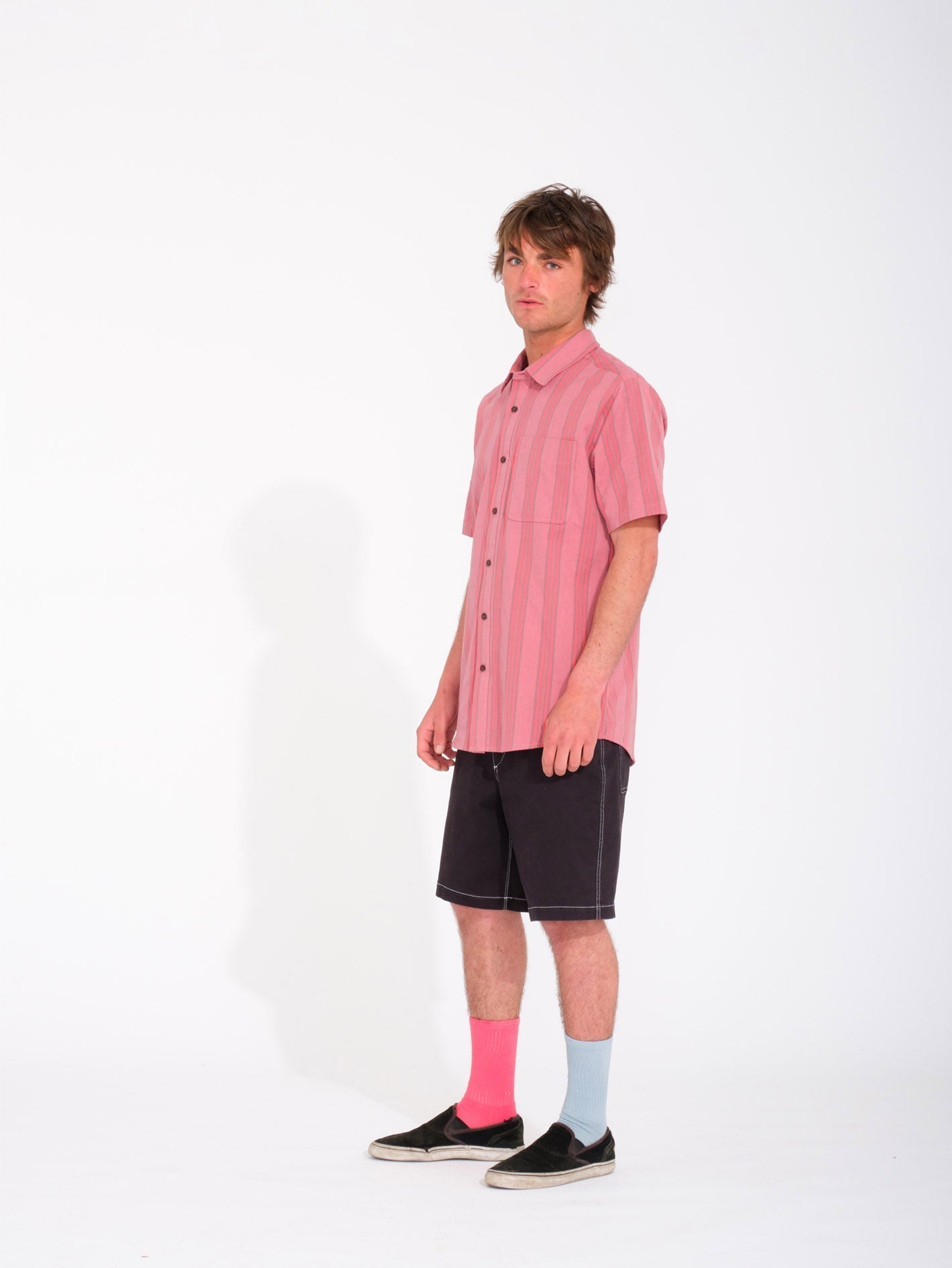 Chemise rayée Newbar - WASHED RUBY