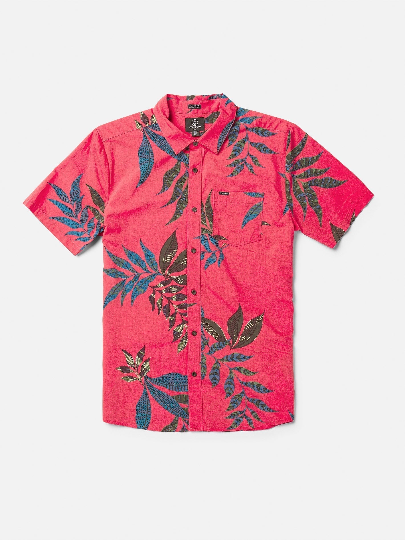 Florales Paradiso-Shirt - GEWASCHENES RUBIN
