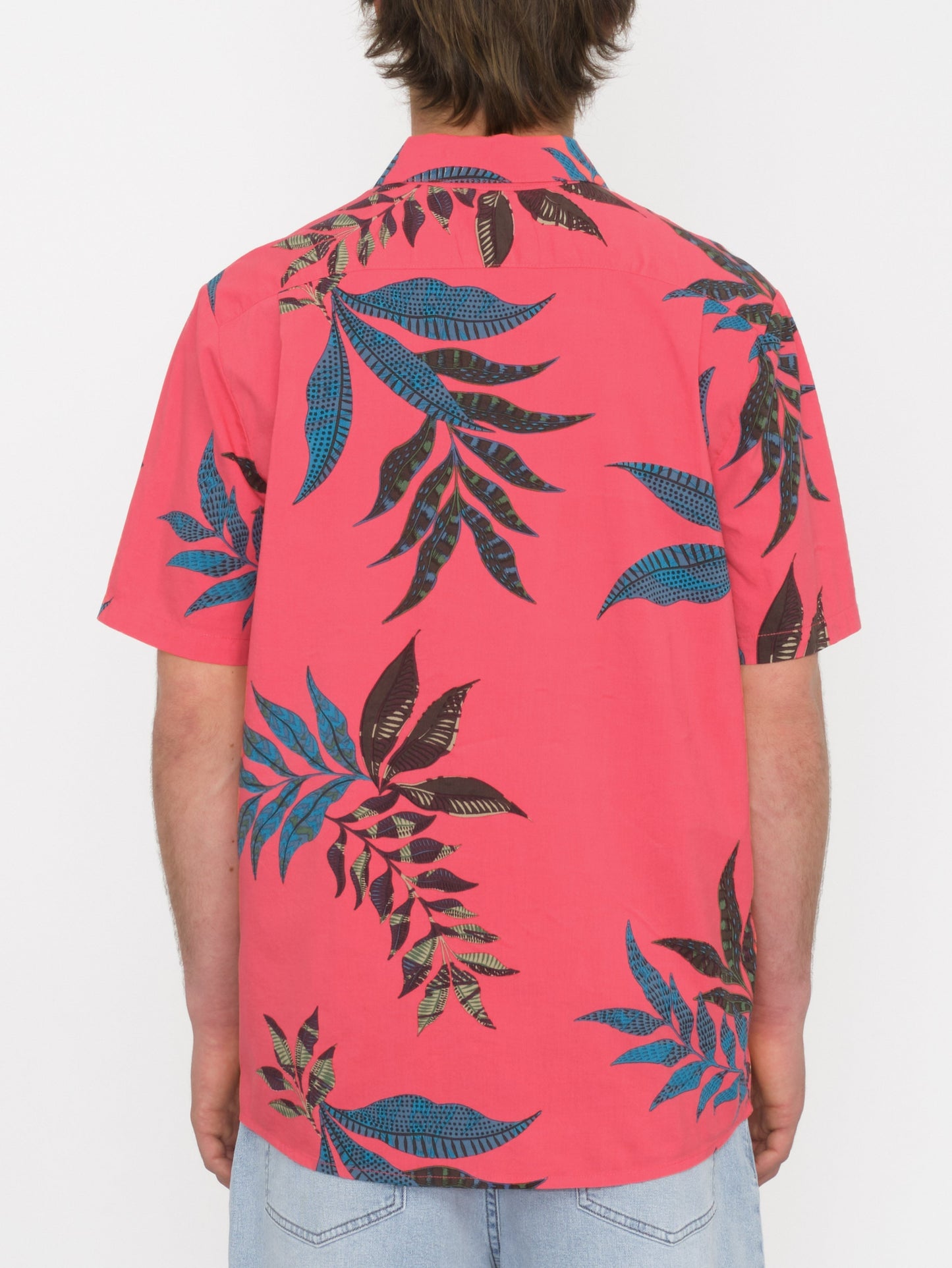 Florales Paradiso-Shirt - GEWASCHENES RUBIN
