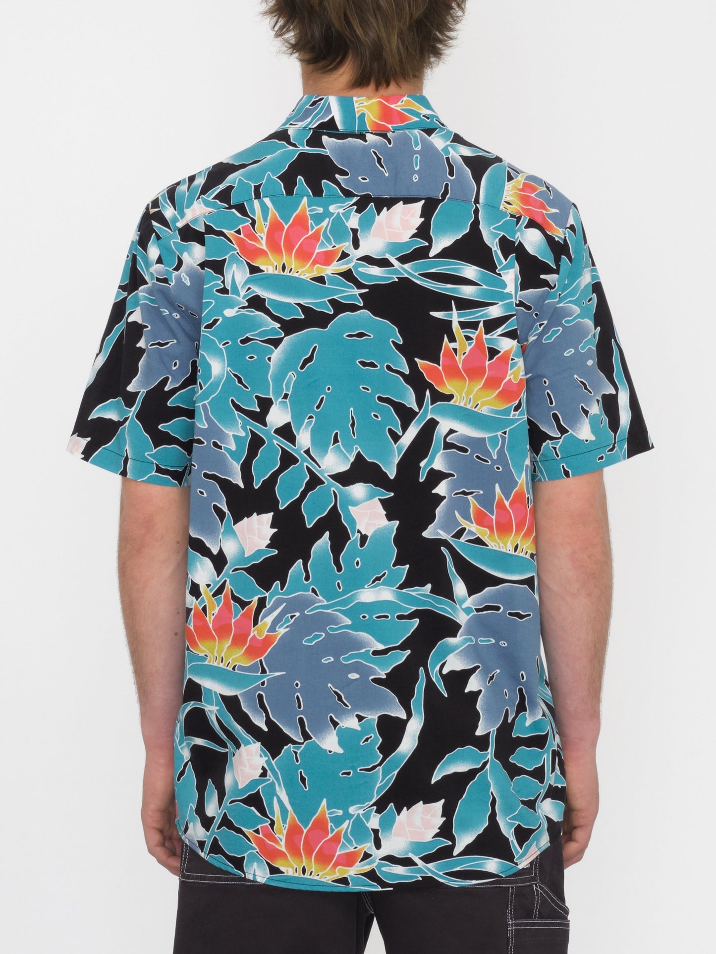 Chemise Leaf Pit Floral - BLACK