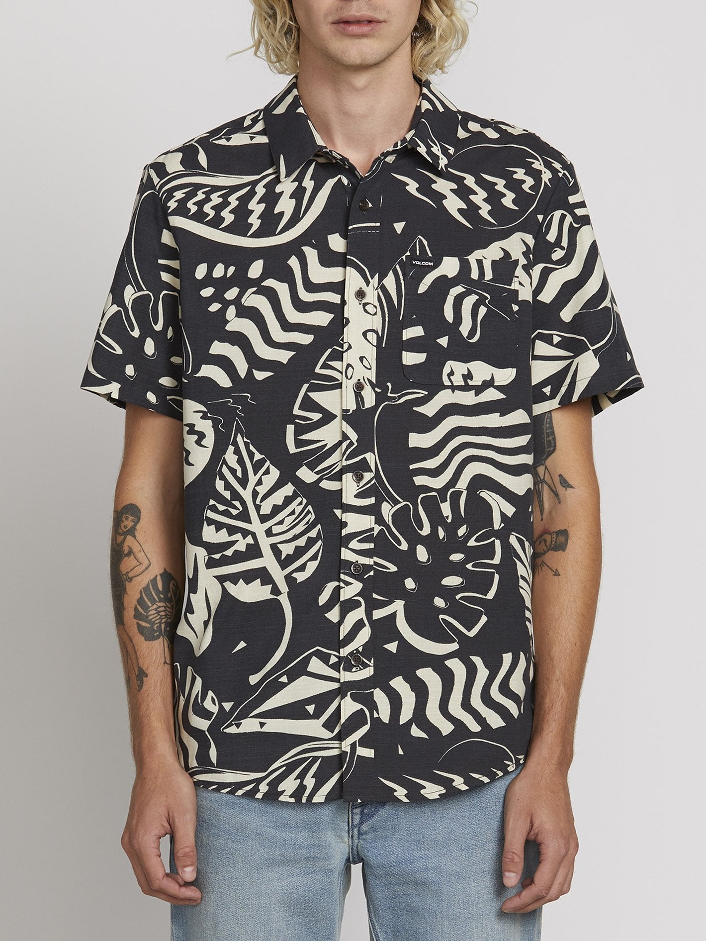 Chemise Scrap Floral - Asphalt Black