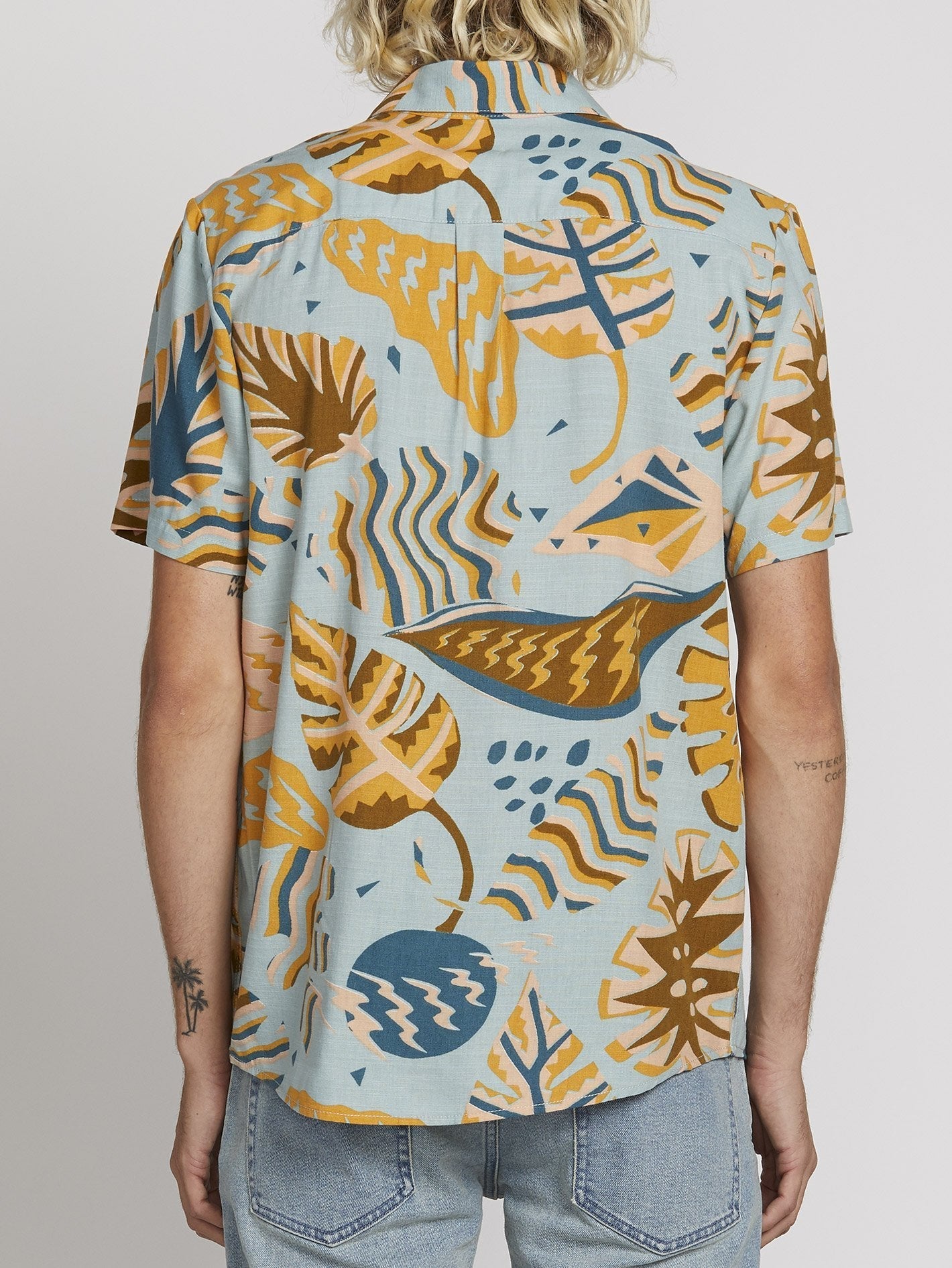 Scrap Floral Shirt - Sea Glass