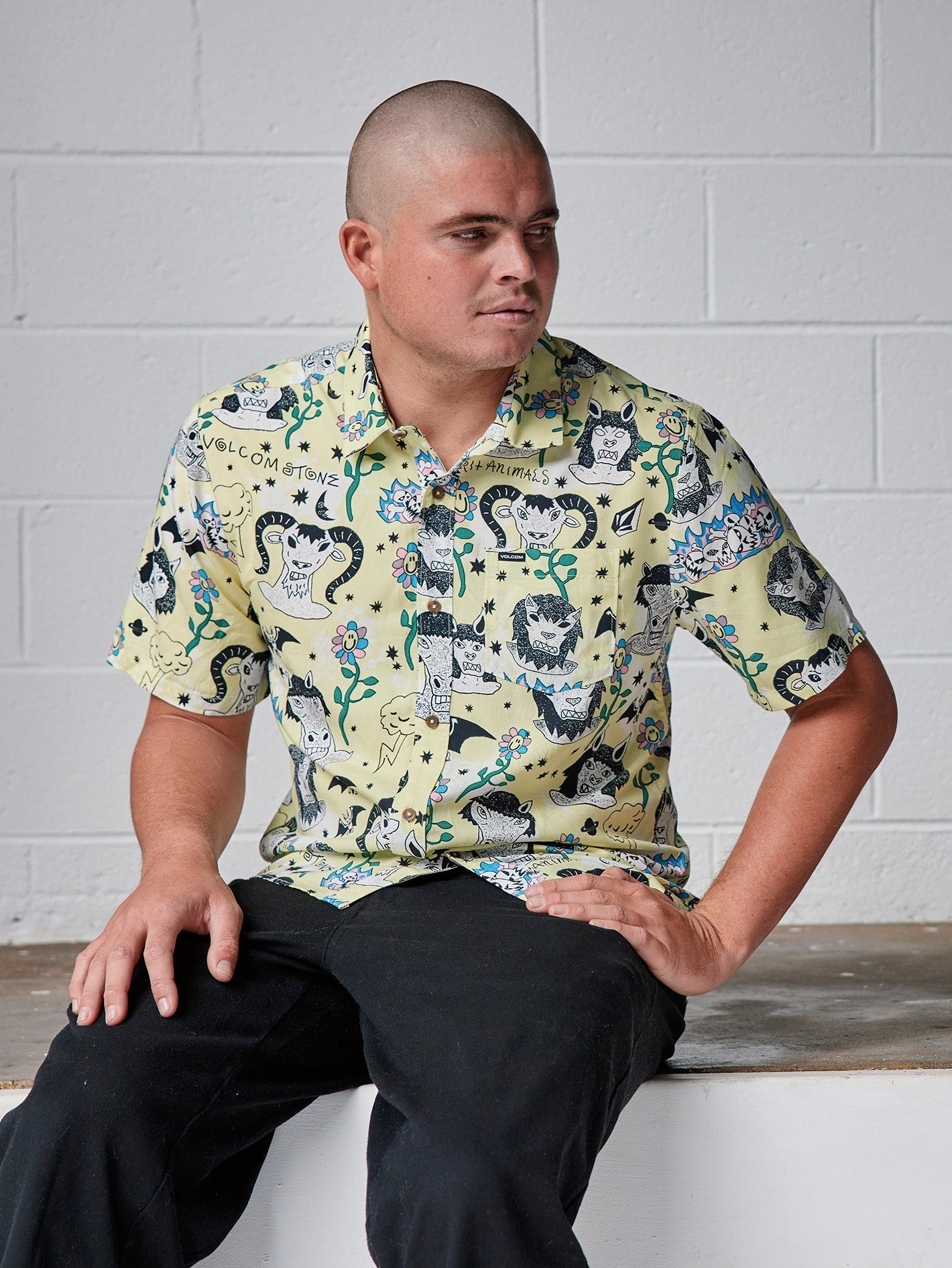 Vitals Ozzy Surf Shirt - GLIMMERGELB