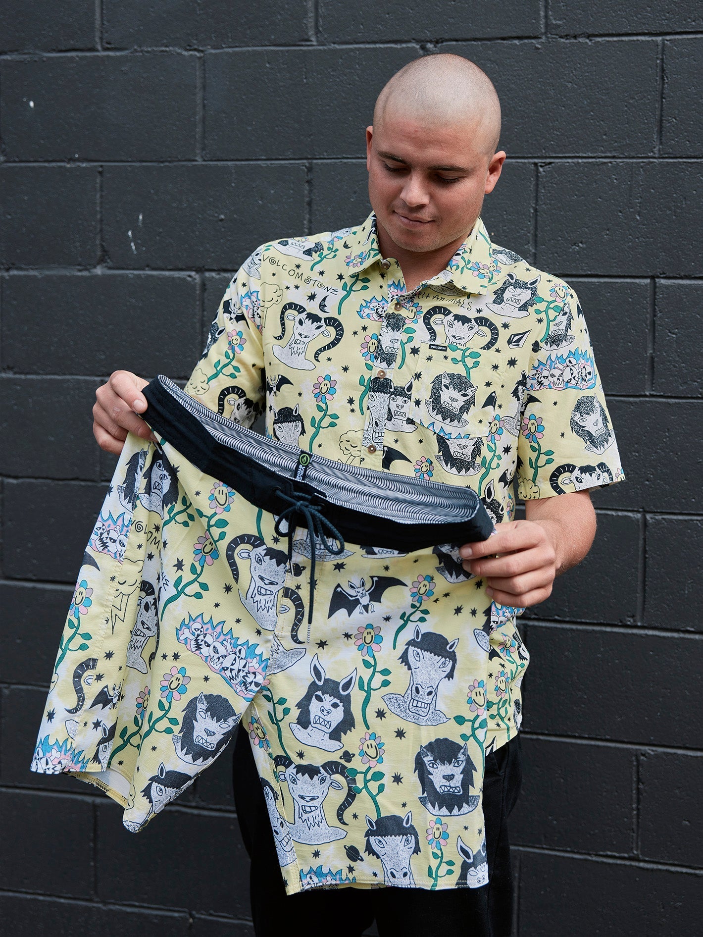 Vitals Ozzy Surf Shirt - GLIMMERGELB