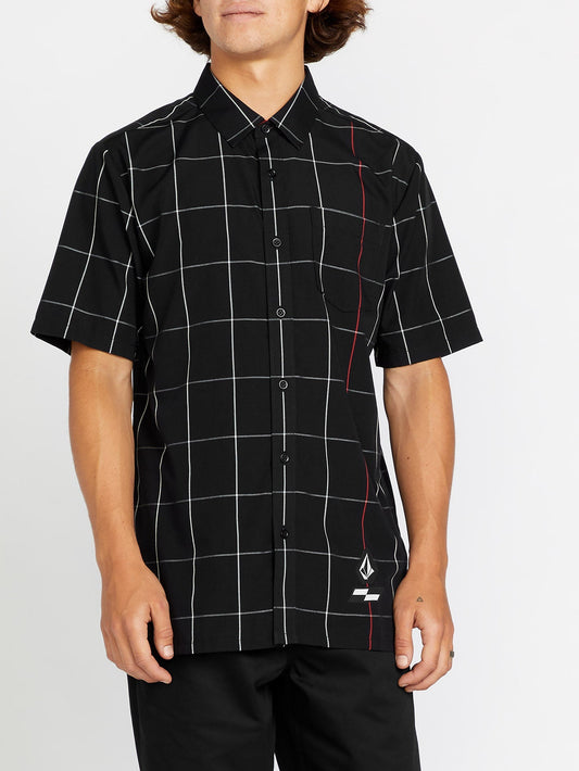 Schroff X Volcom Kariertes Hemd – Schwarz
