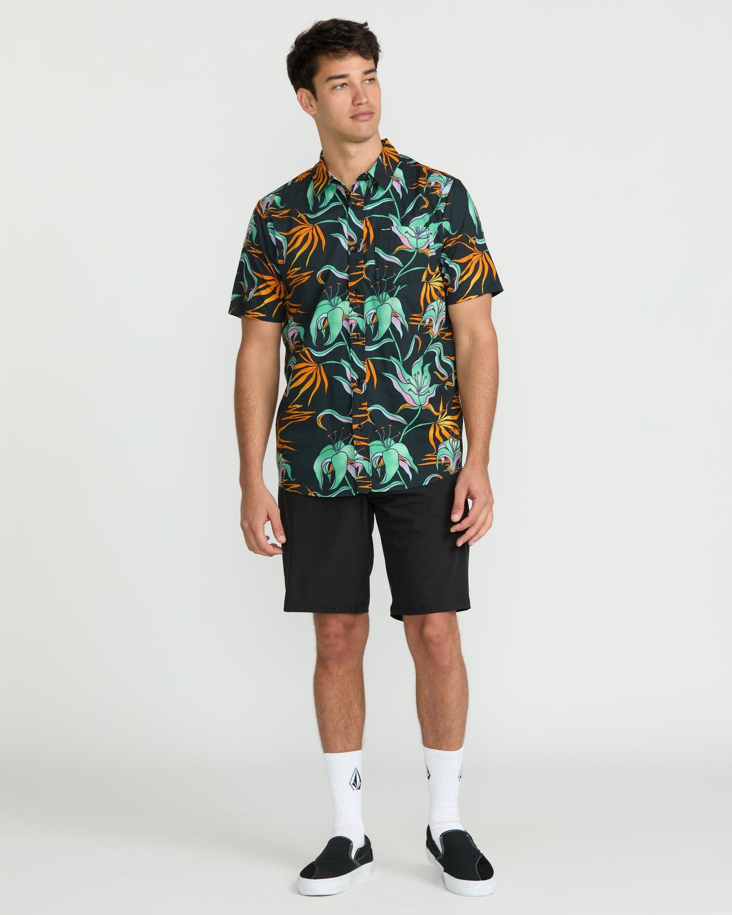 Chemise Brainmelter Floral - Black Green