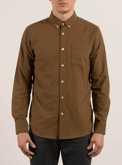 Chemise Manches Longues Oxford - Mud