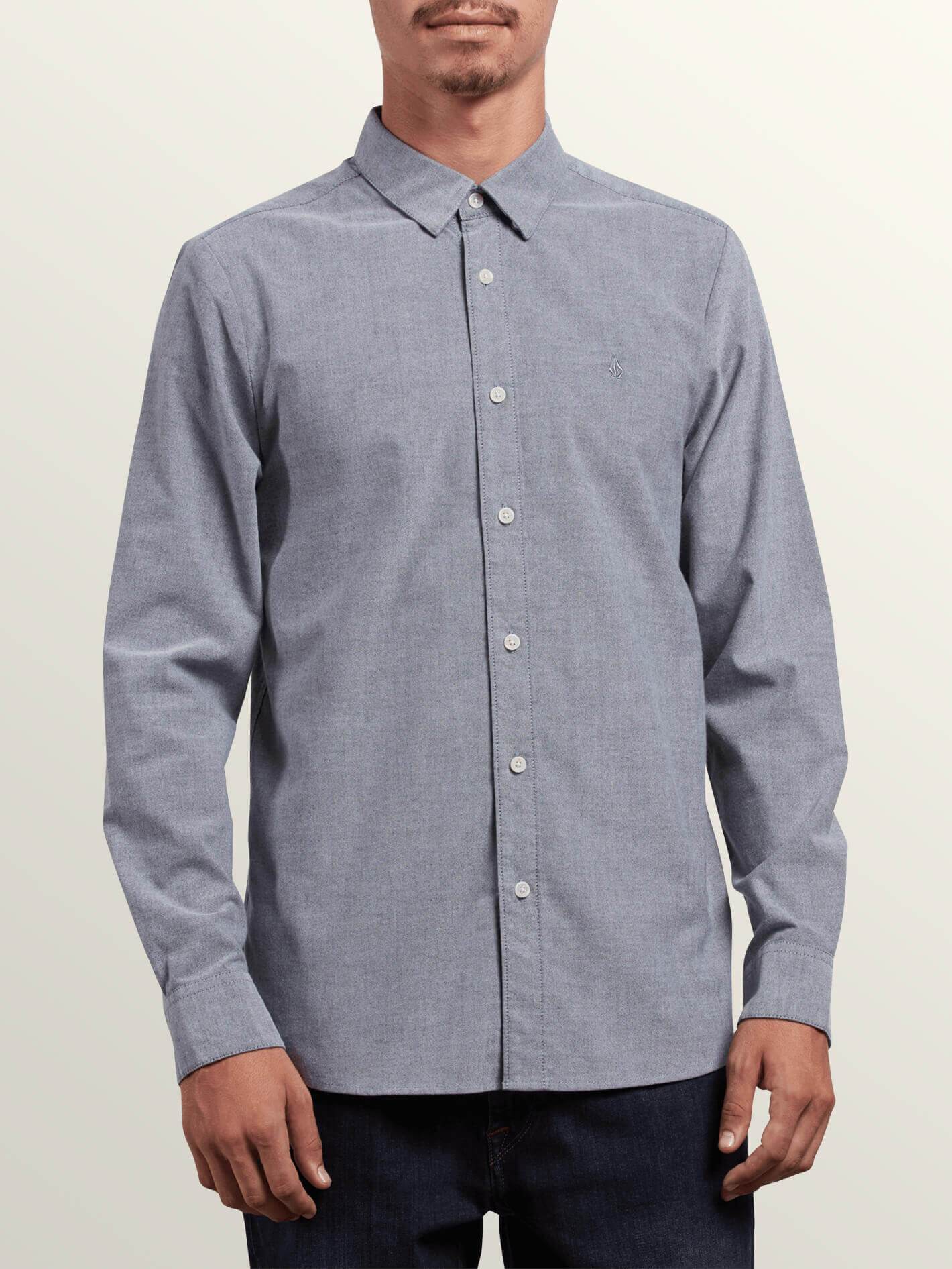 Stretch Oxford Shirt - BLACK
