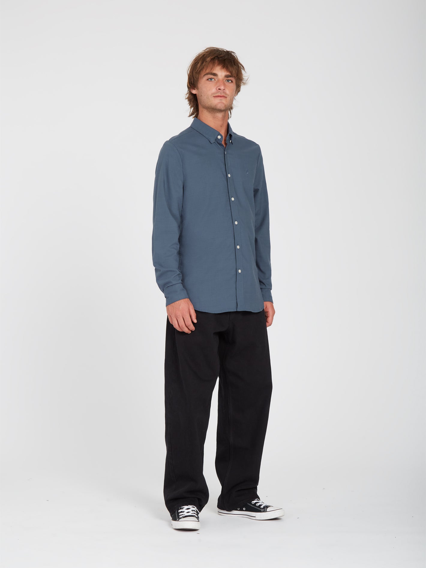 Stretch Oxford Shirt - MARINA BLUE