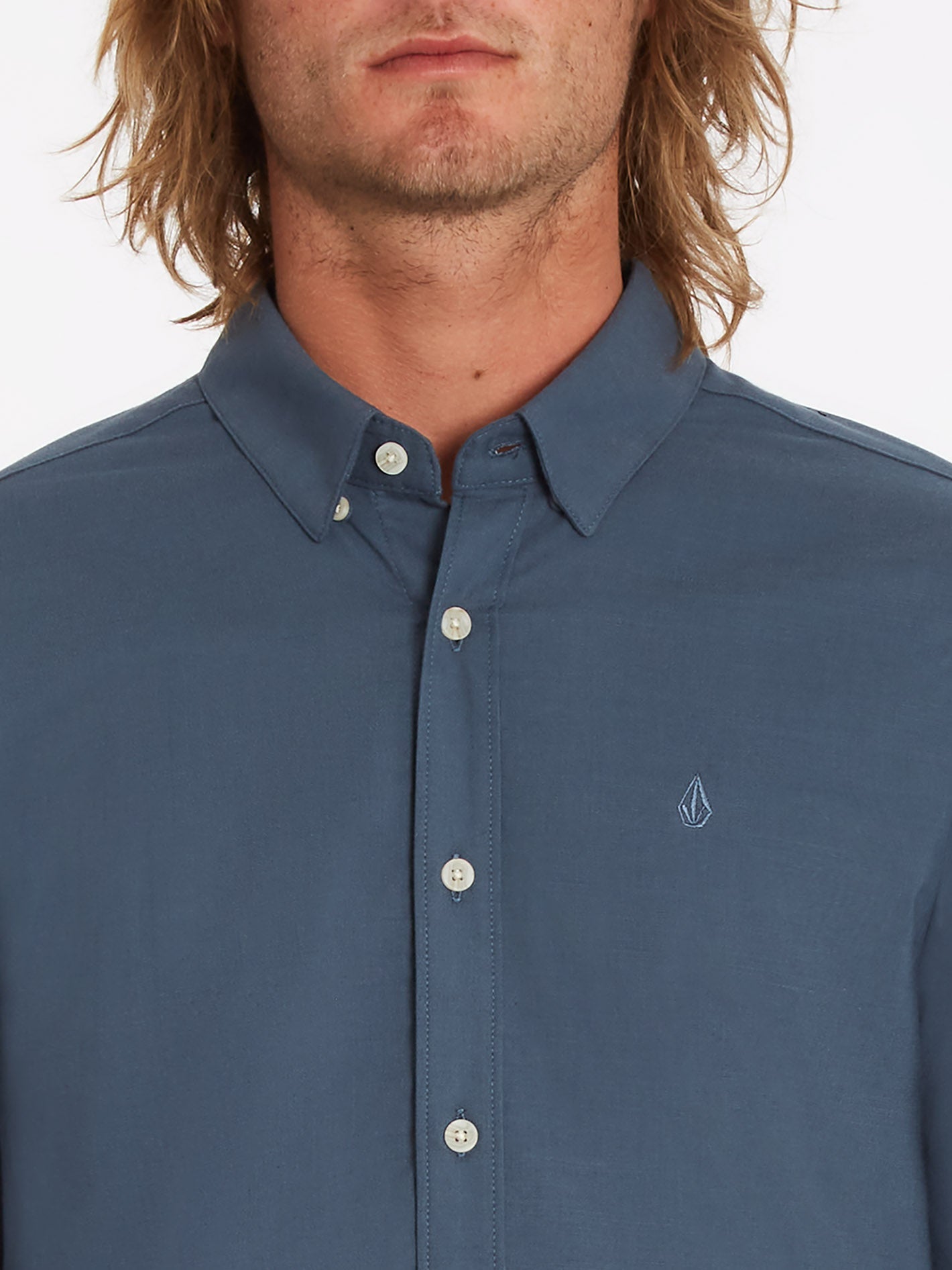 Stretch Oxford Shirt - MARINA BLUE