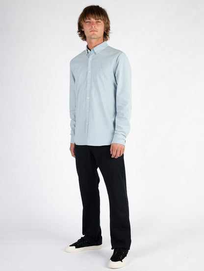 Stretch Oxford Shirt - SANDED RAW BLACK