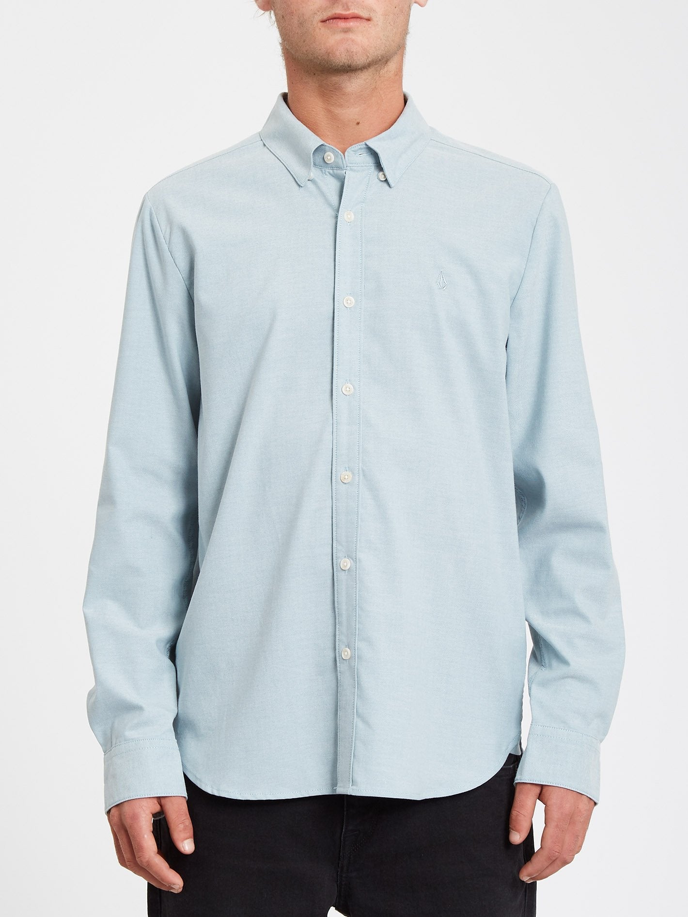 Stretch Oxford Shirt - SANDED RAW BLACK