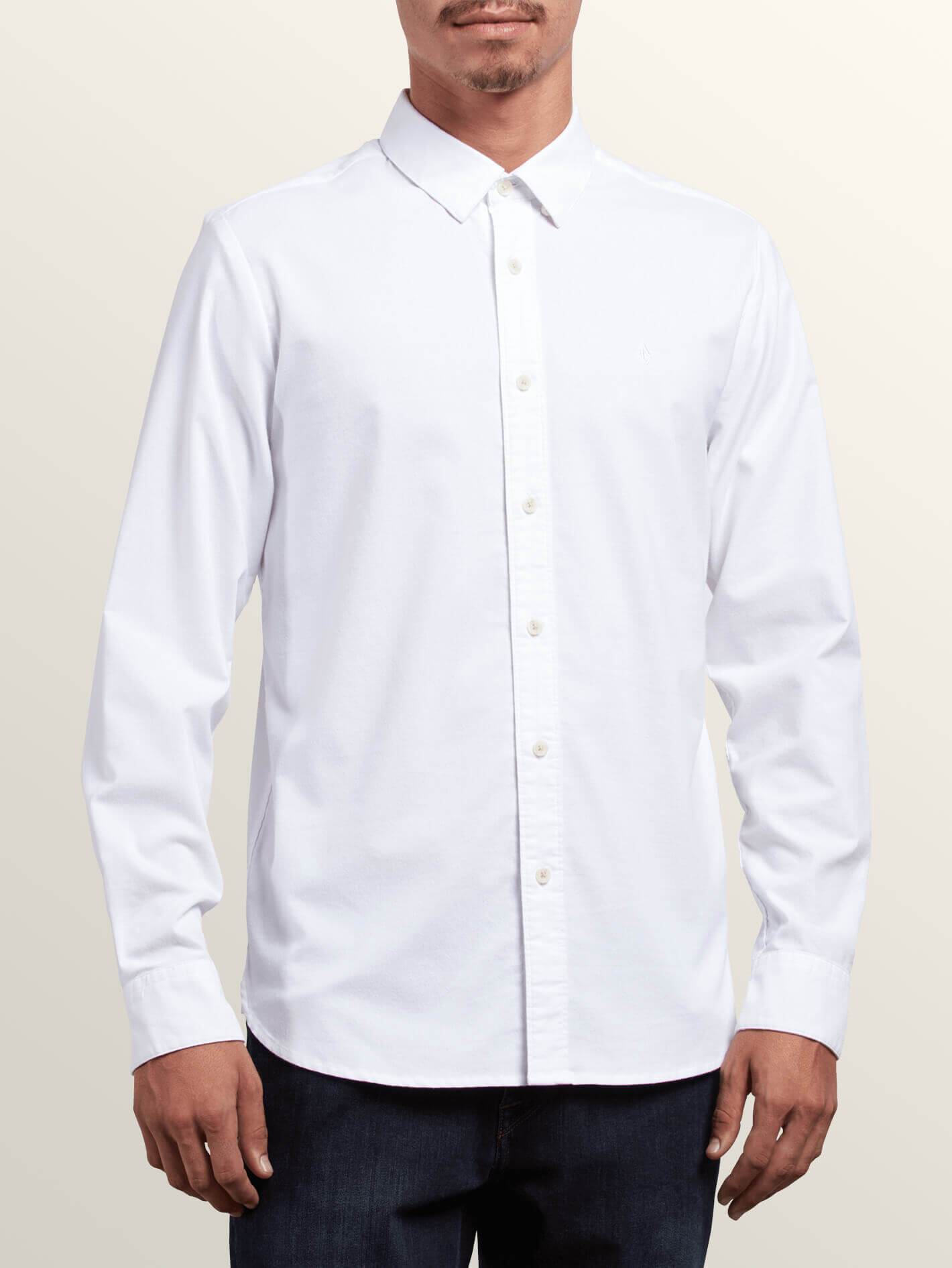Stretch Oxford Shirt - White