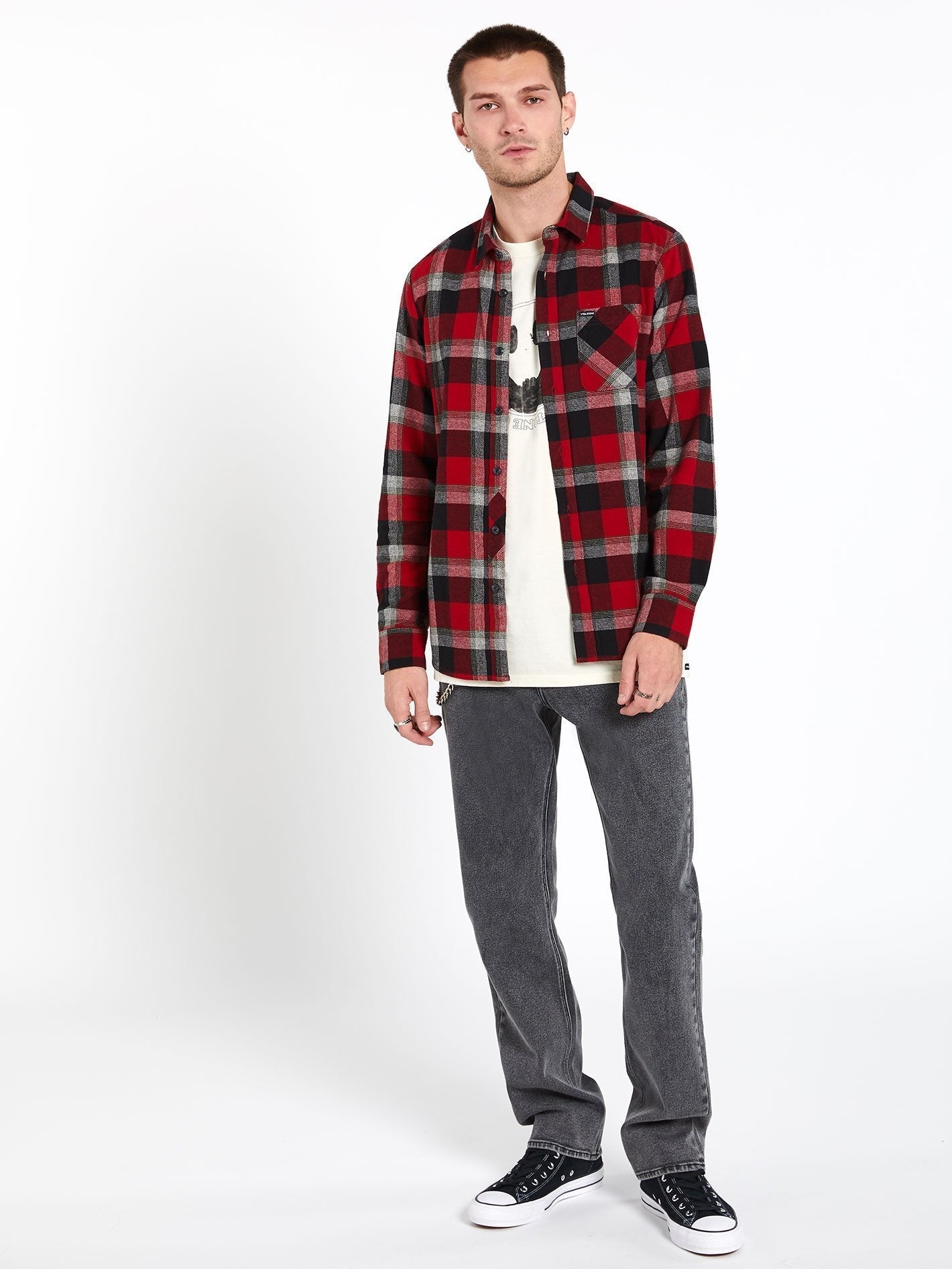 Caden Plaid Shirt - DEEP RED