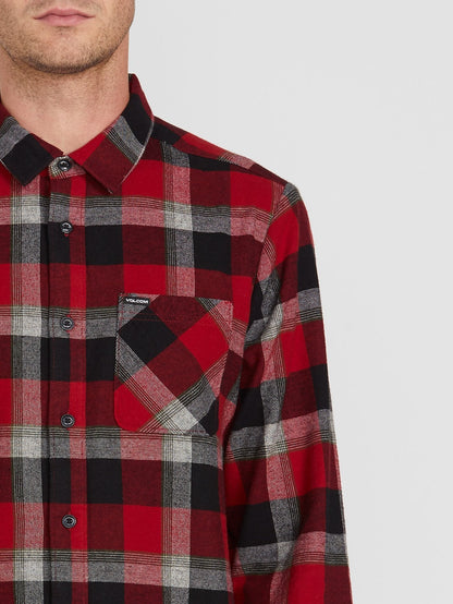 Caden Plaid Shirt - DEEP RED