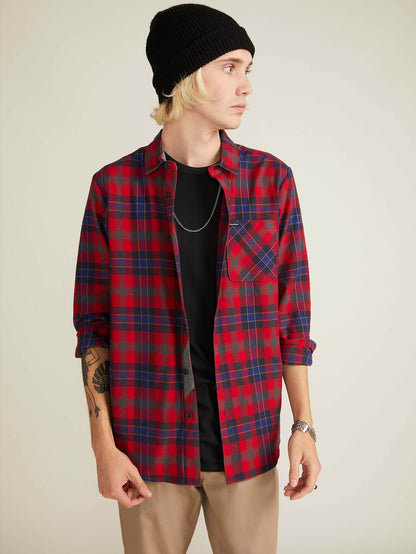 Chemise Caden Plaid  - Engine Red