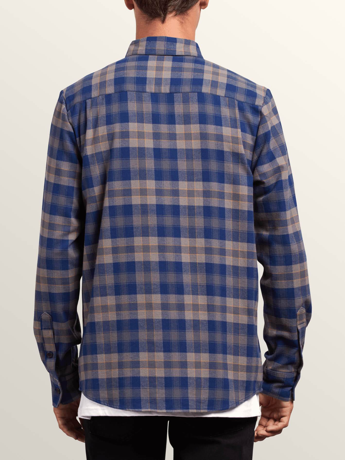 Caden Plaid Shirt - Matured Blue
