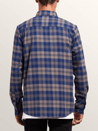 Caden Plaid Shirt - Matured Blue