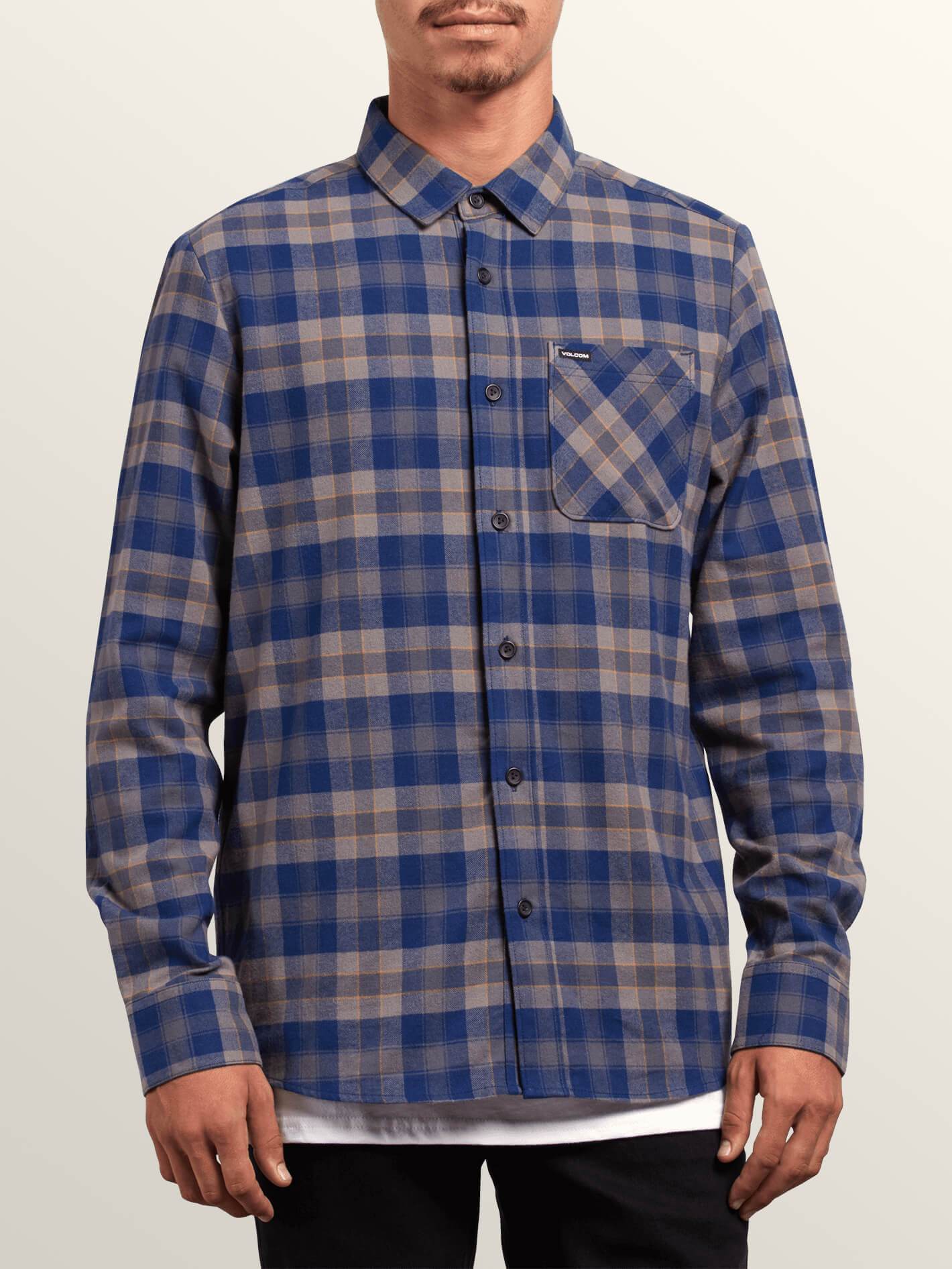 Caden Plaid Shirt - Matured Blue
