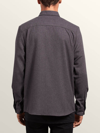 Caden Solid L/S T-Shirt - Asphaltschwarz