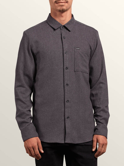 Caden Solid L/S T-Shirt - Asphaltschwarz