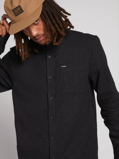 Caden Solid Shirt - Schwarz