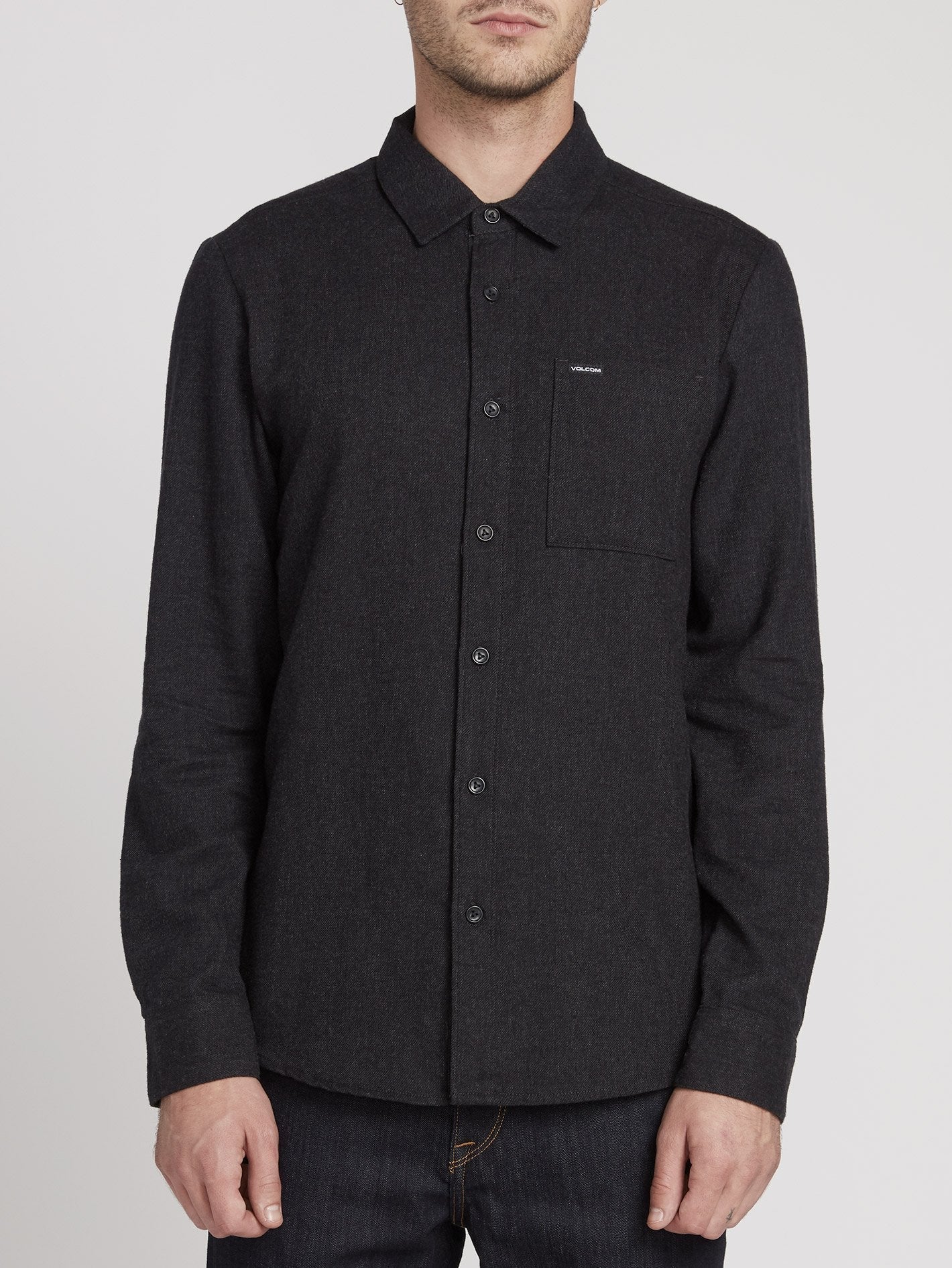 Caden Solid Shirt - Schwarz