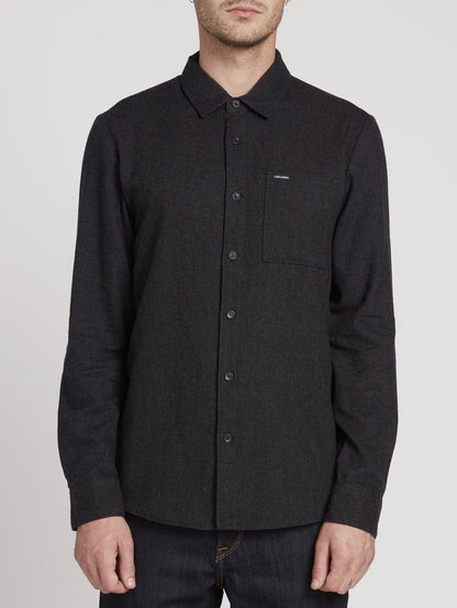 Caden Solid Shirt - Schwarz